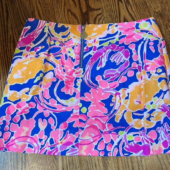 Lilly Pulitzer Marigold Skort Brilliant Blue Catch and Release size 12 NWT - Picture 9 of 10